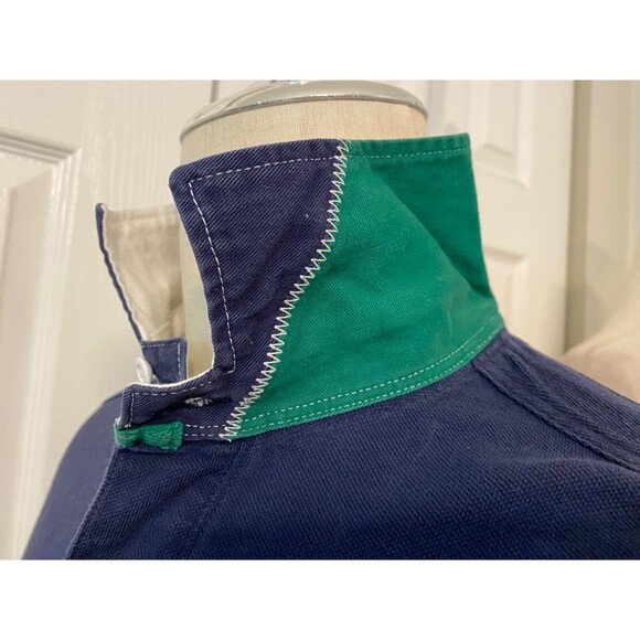 Vtg POLO RALPH LAUREN Cotton Polo Shirt Men's XL Navy BIG PONY Red Custom Fit - Picture 7 of 16